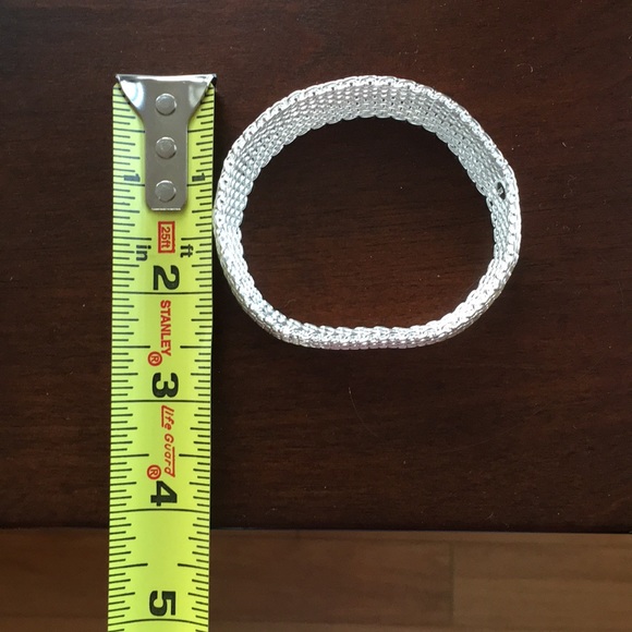 100% Sterling Silver Mesh Bracelet 925 - Picture 5 of 6